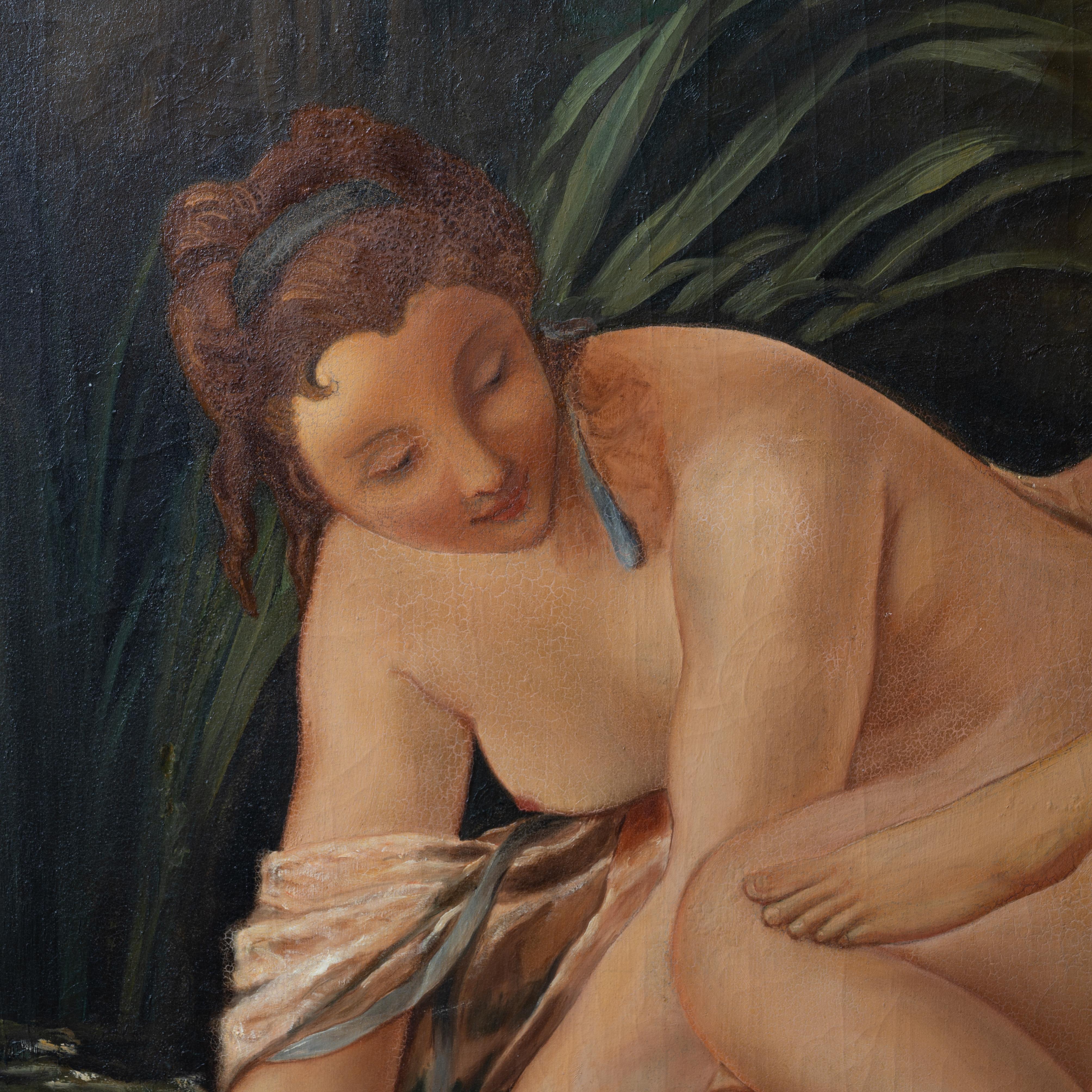 Paint Diana Bathing, after Boucher Oil on Canvas, 19th Century For Sale