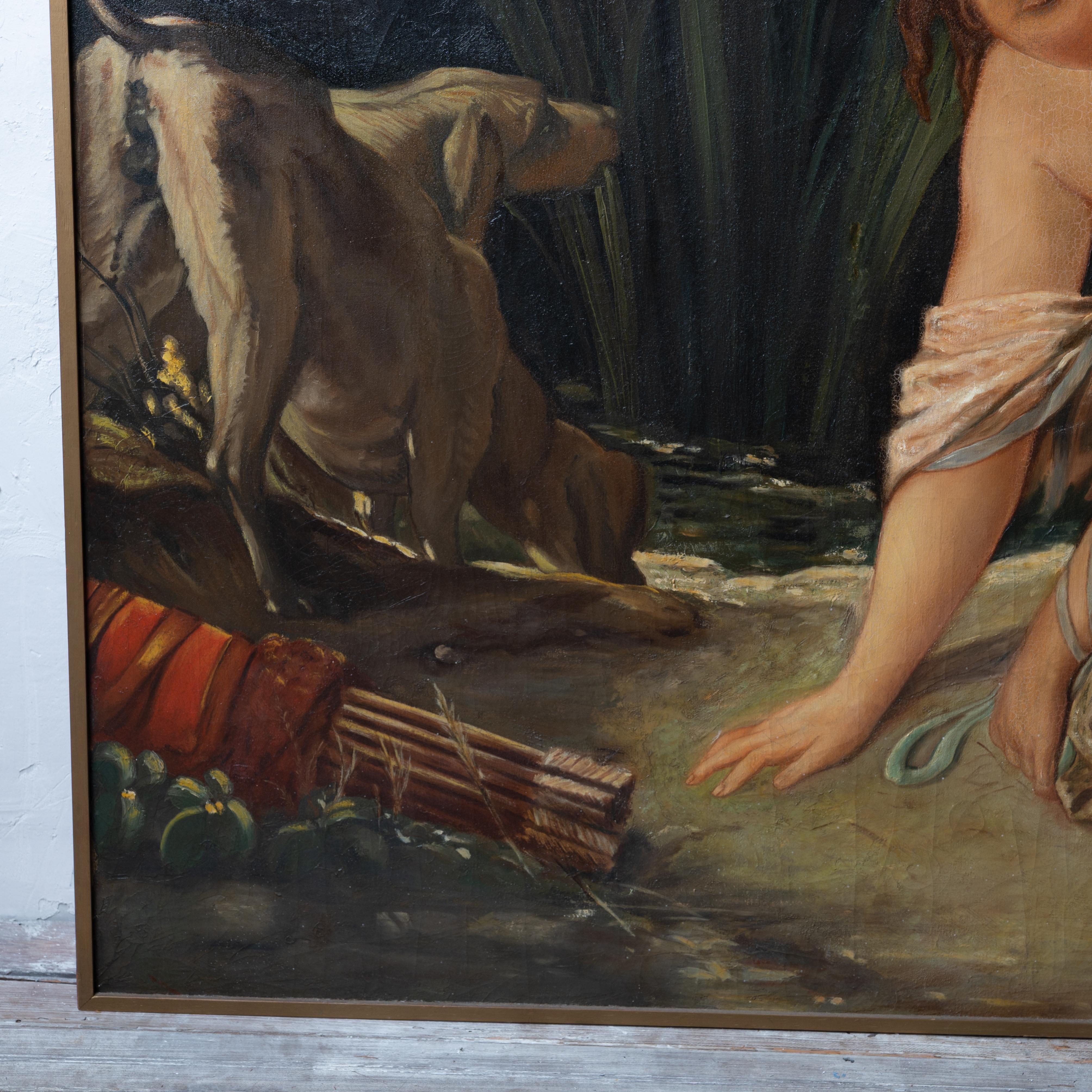 Diane se baignant, d'après Boucher Huile sur toile, 19e siècle en vente 1