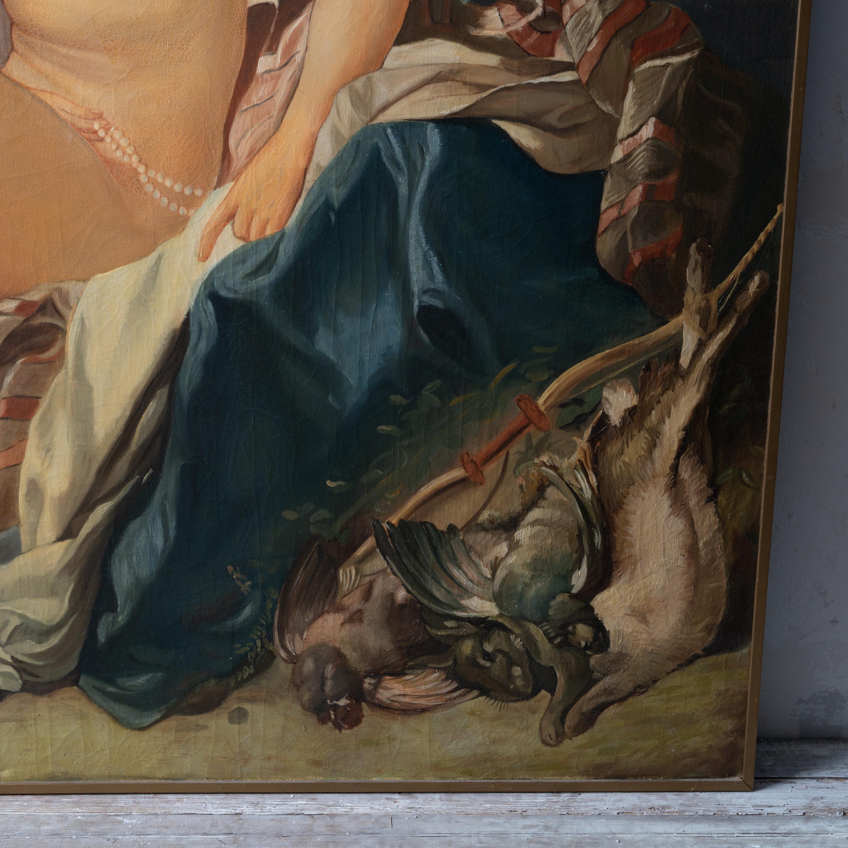 Diane se baignant, d'après Boucher Huile sur toile, 19e siècle en vente 2