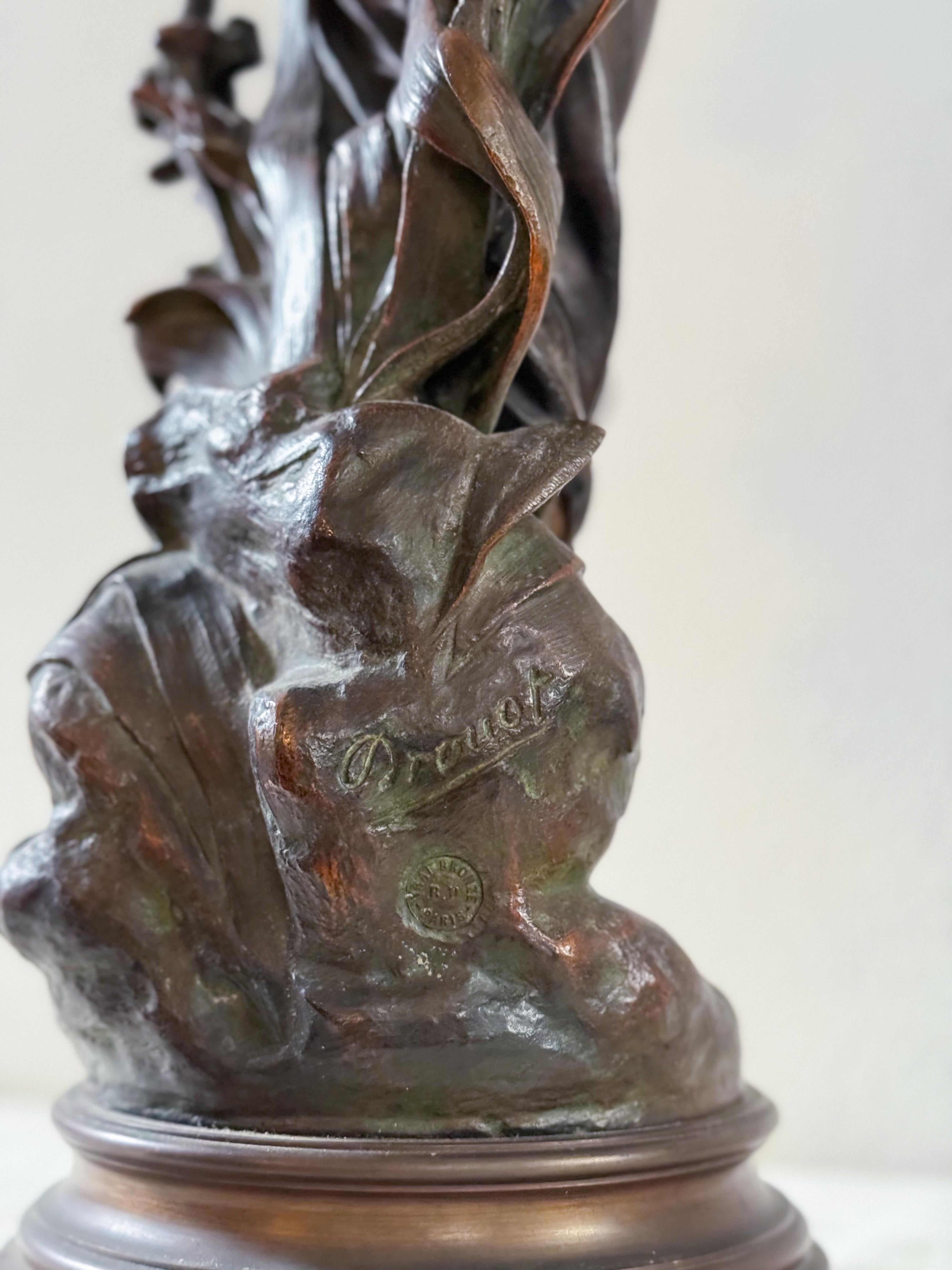 Diana Bronze Sculpture by Drouot, Napoleon III, 19th Century For Sale 5