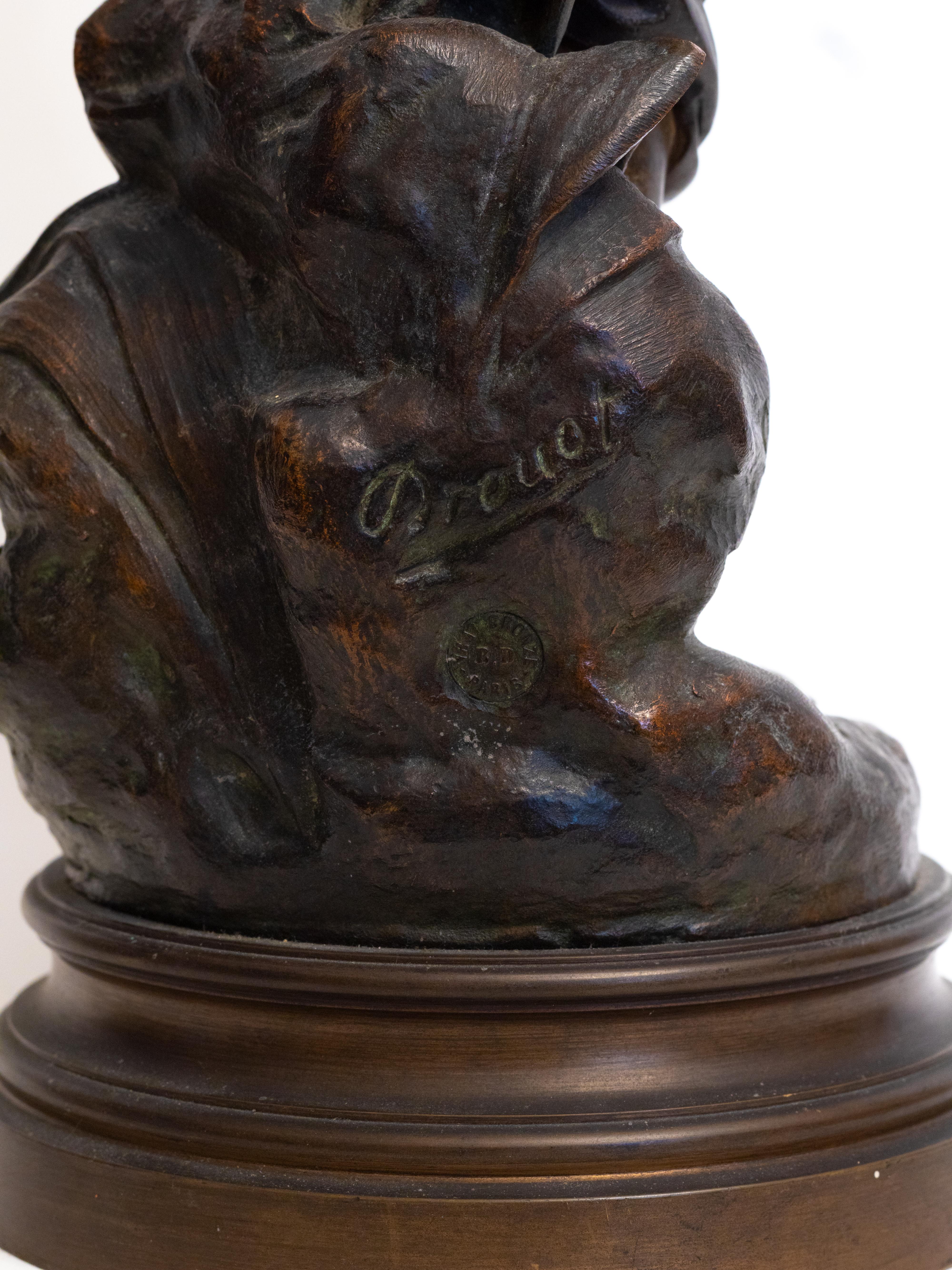 Diana Bronze Sculpture by Drouot, Napoleon III, 19th Century For Sale 13