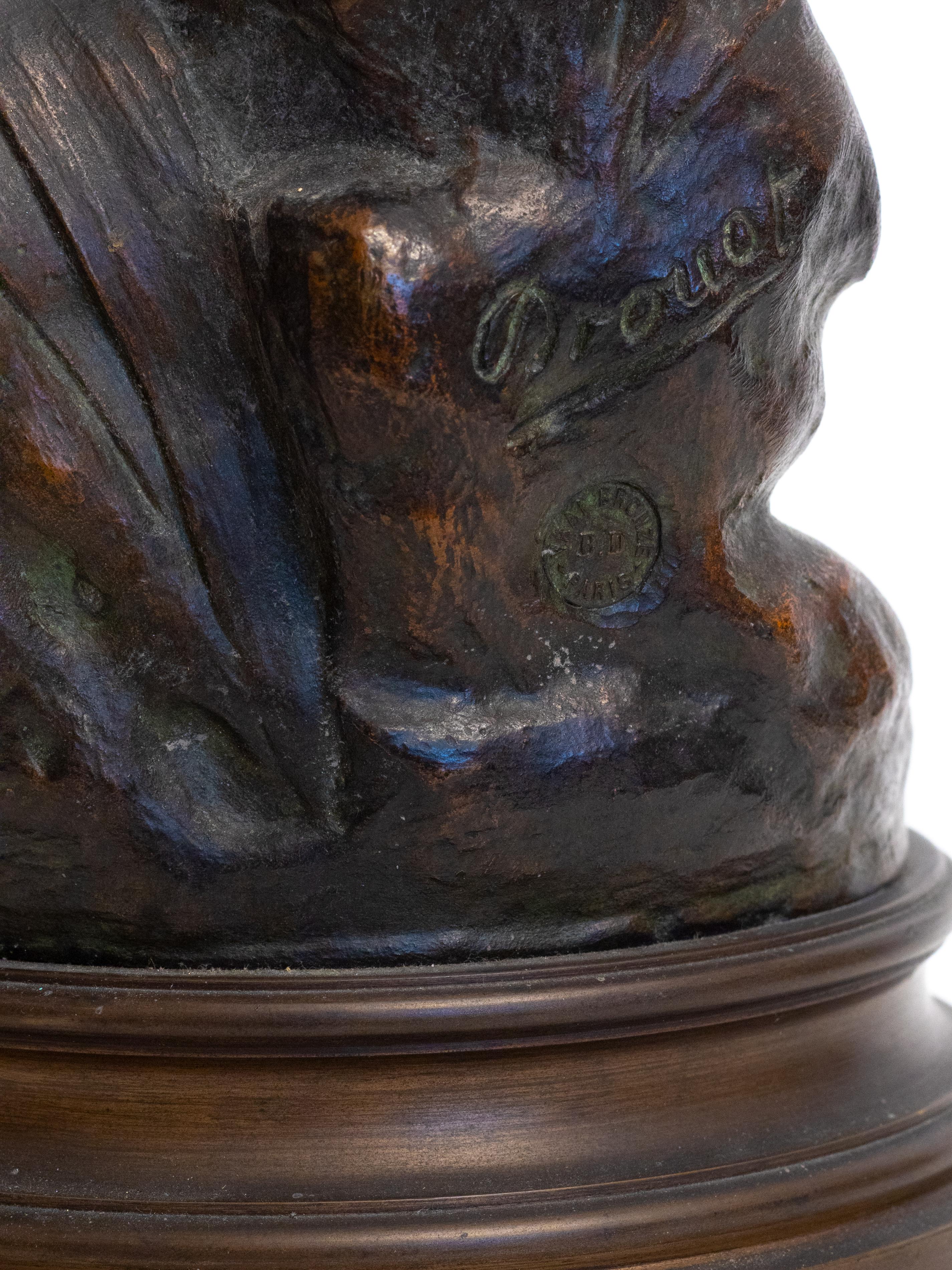 Diana Bronze Sculpture by Drouot, Napoleon III, 19th Century For Sale 14