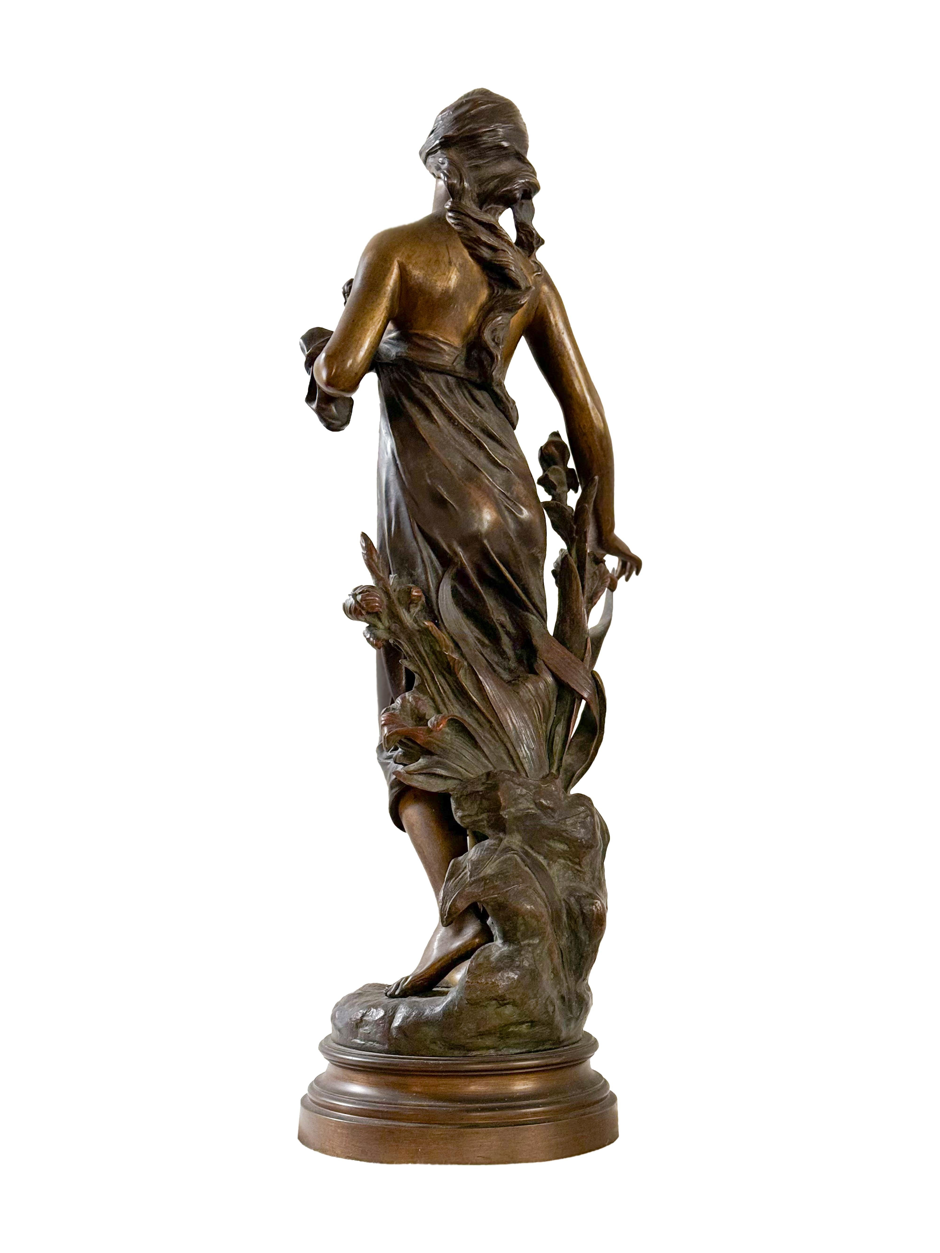 Diana Bronze Sculpture by Drouot, Napoleon III, 19th Century In Good Condition For Sale In Lisbon, PT