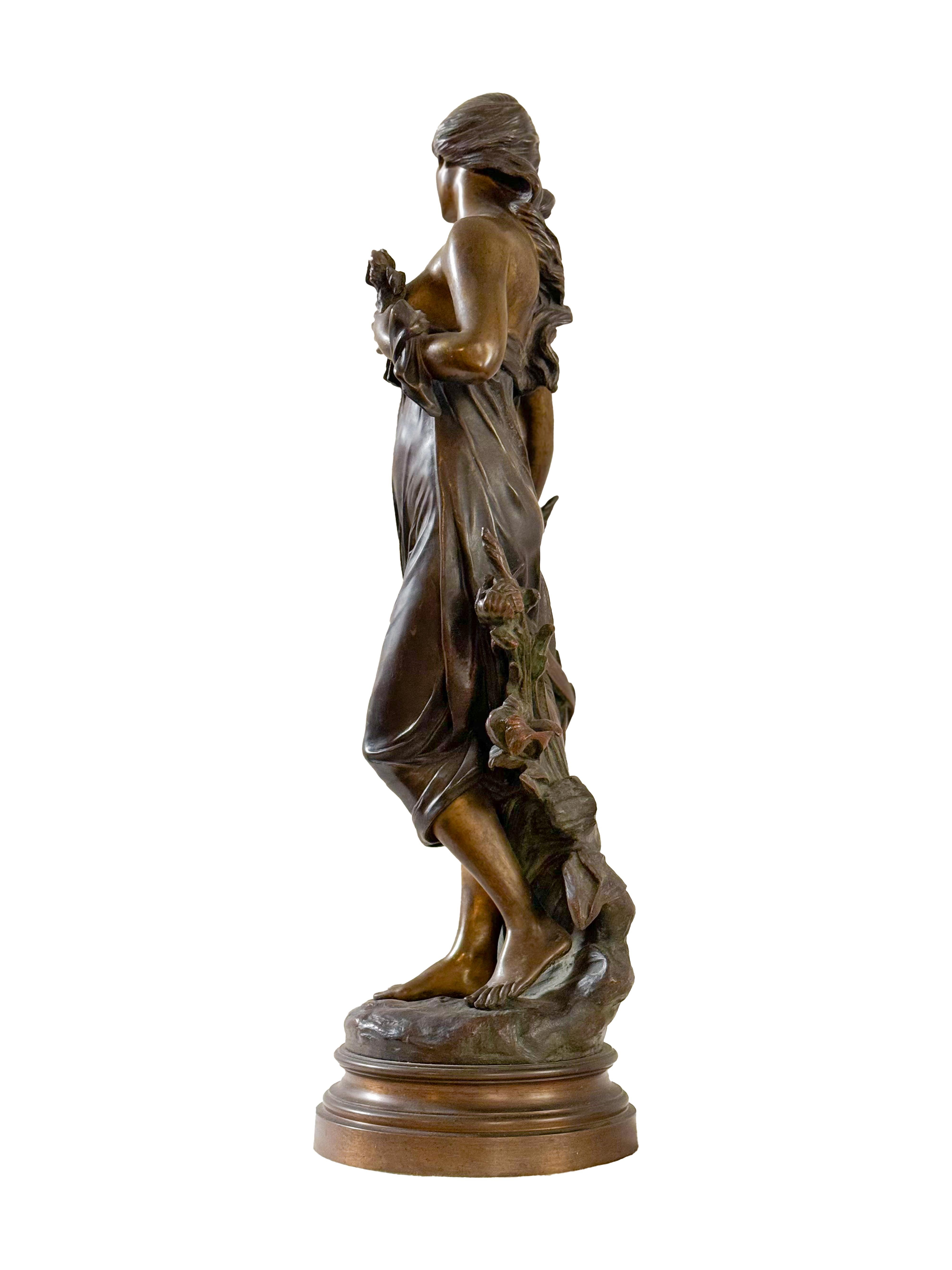 Diana Bronze Sculpture by Drouot, Napoleon III, 19th Century For Sale 1