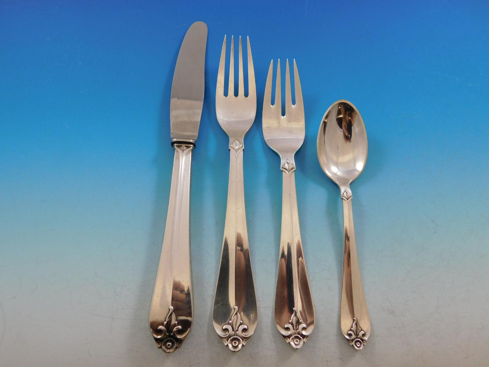 Service de couverts danois en argent sterling Diana by Cohr, 34 pièces, faits à la main Excellent état - En vente à Big Bend, WI