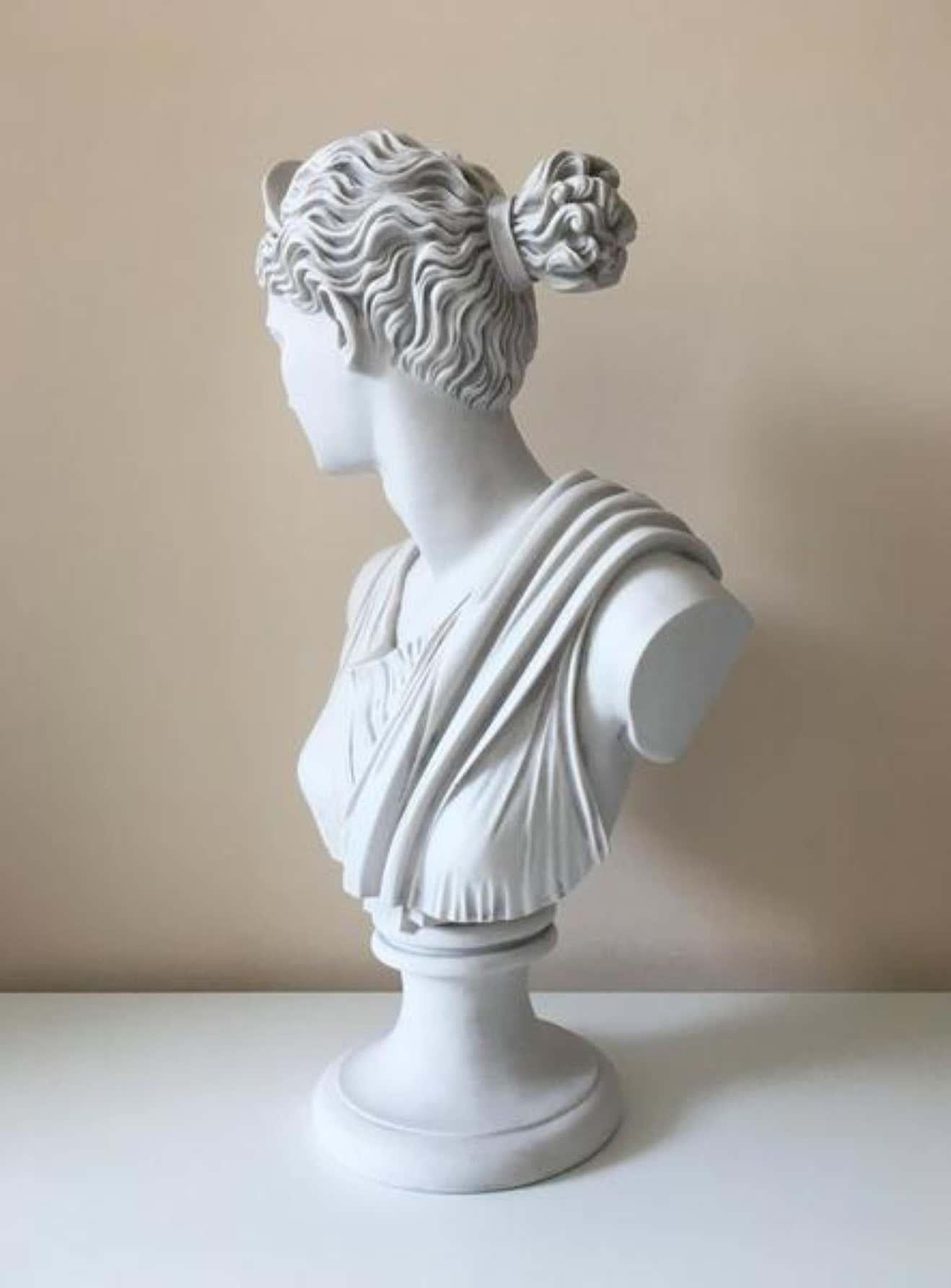 European Diana Chasseresse Bust Sculpture, 20th Century