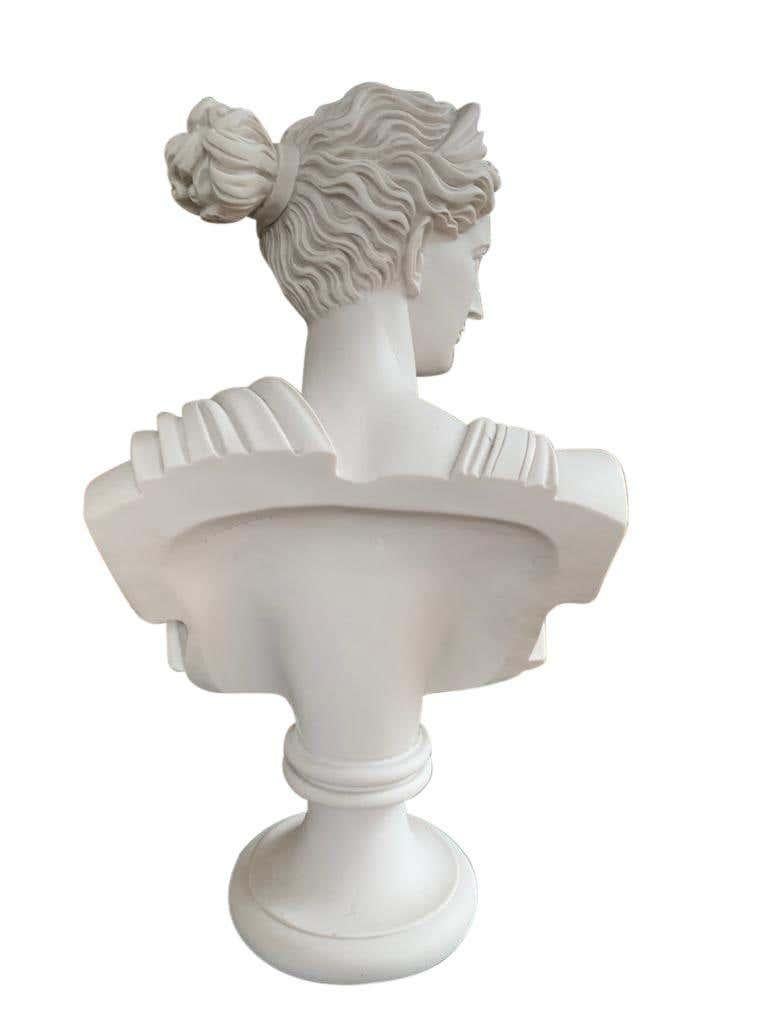 Carrara Marble Diana Chasseresse Bust Sculpture, 20th Century