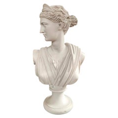 Vintage Diana Chasseresse Bust Sculpture, 20th Century