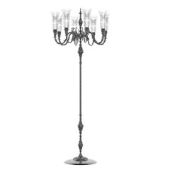 Diana Classical-Styled Floor Lamp with Crystal Shades