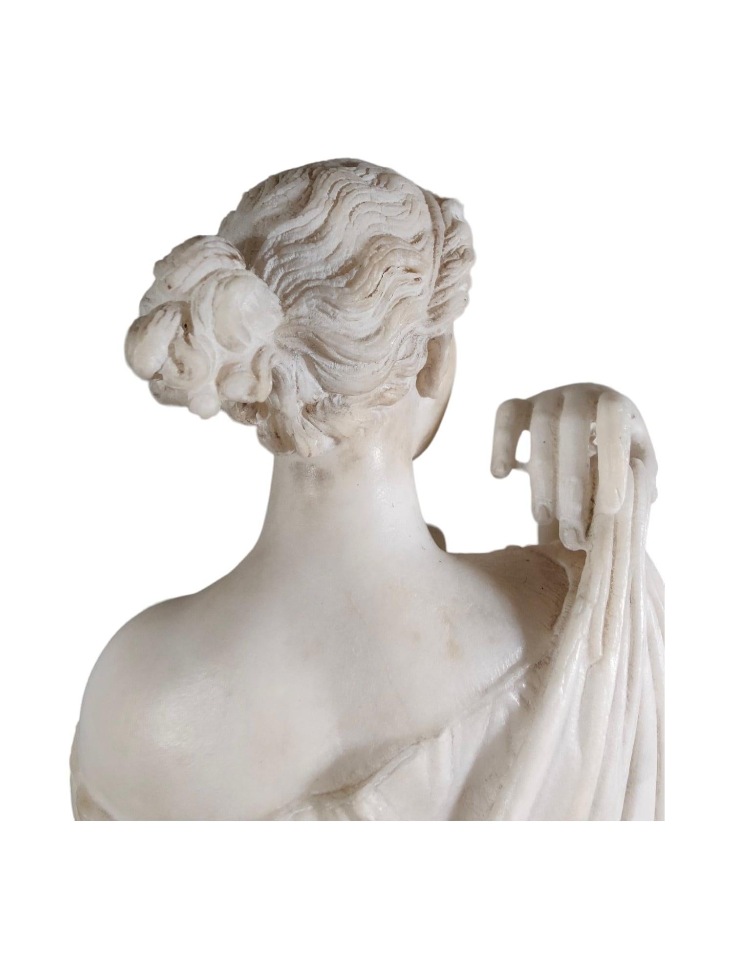 Diana de Gabios marble sculpture 19th century For Sale 7