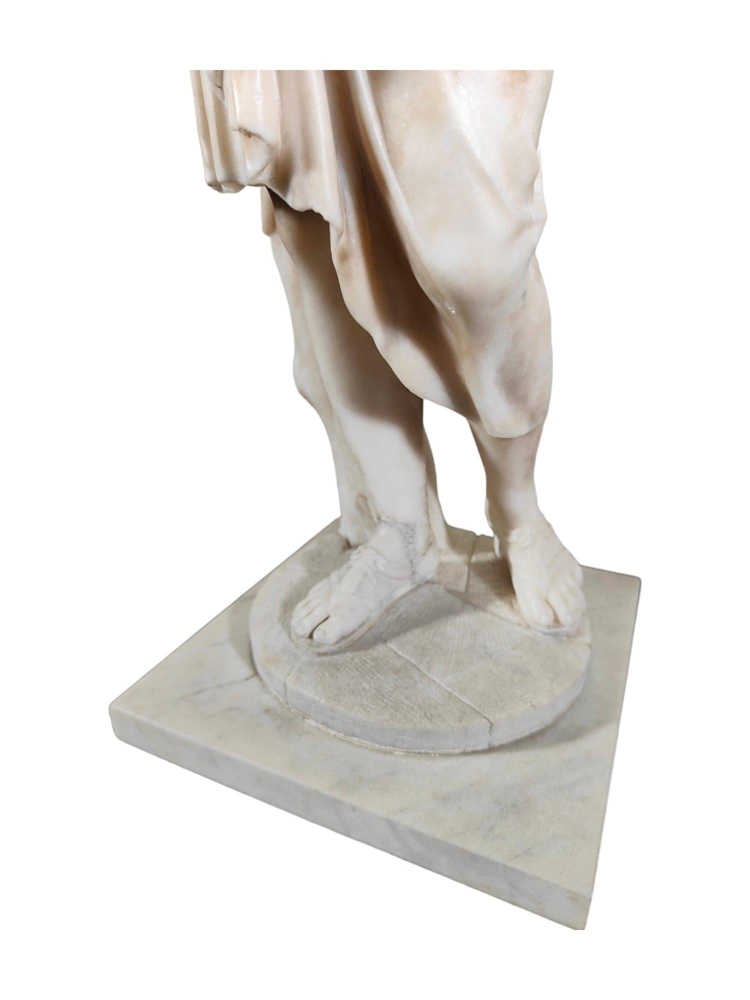 Diana de Gabios marble sculpture 19th century For Sale 1