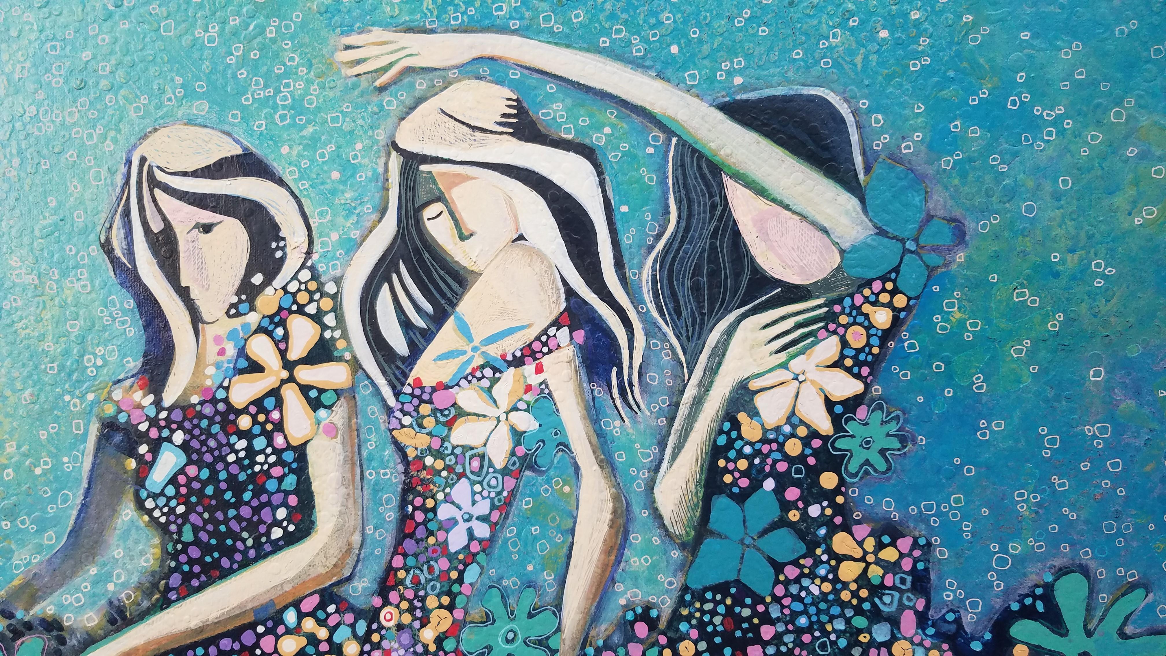 dancers on the beach painting