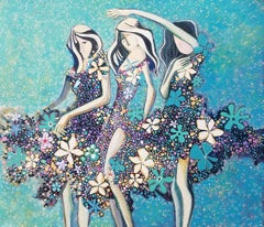 Beach Dancers, Original Painting