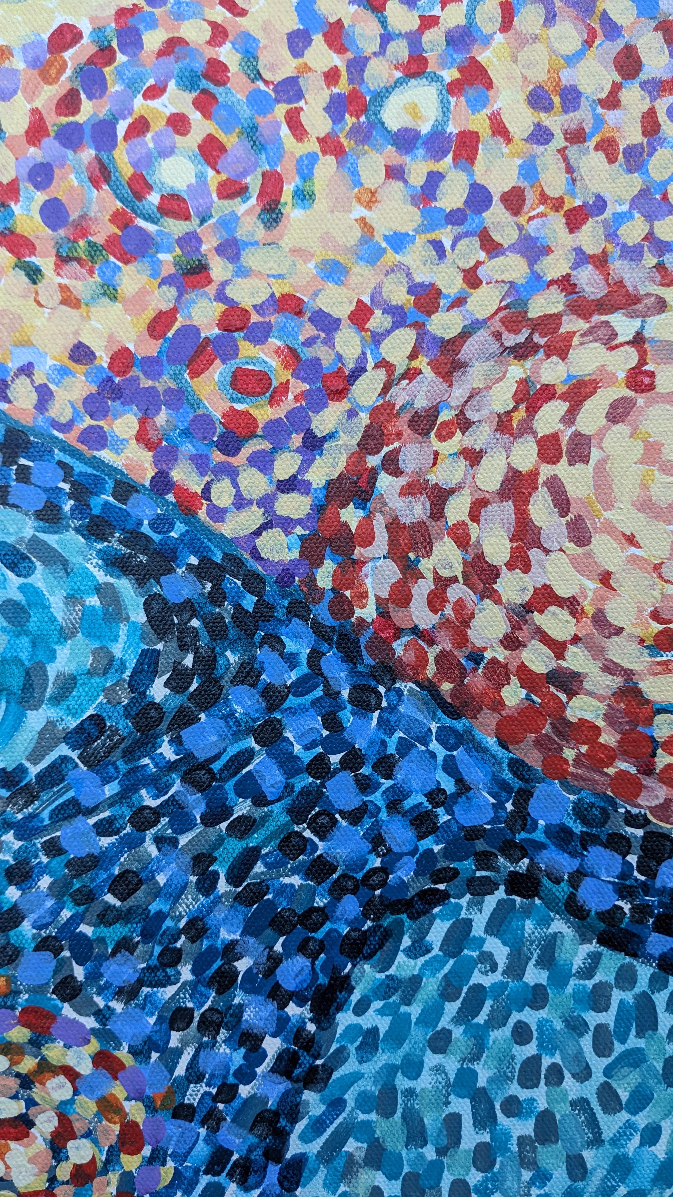 Cieli blu, Pittura astratta - Abstract Painting Blu di Diana Elena Chelaru