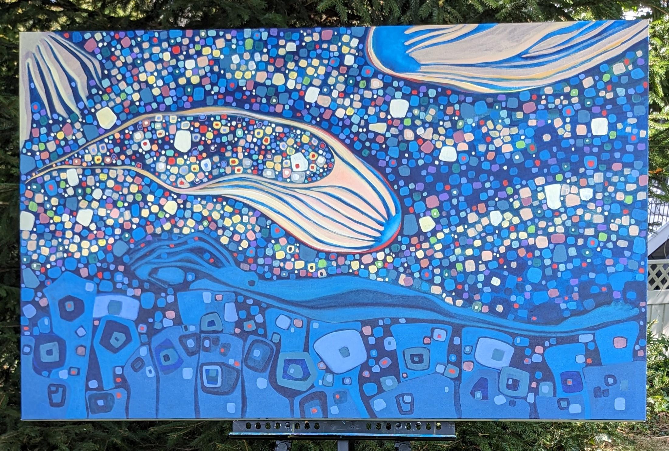 Celestial Entities, Abstract Painting For Sale 2