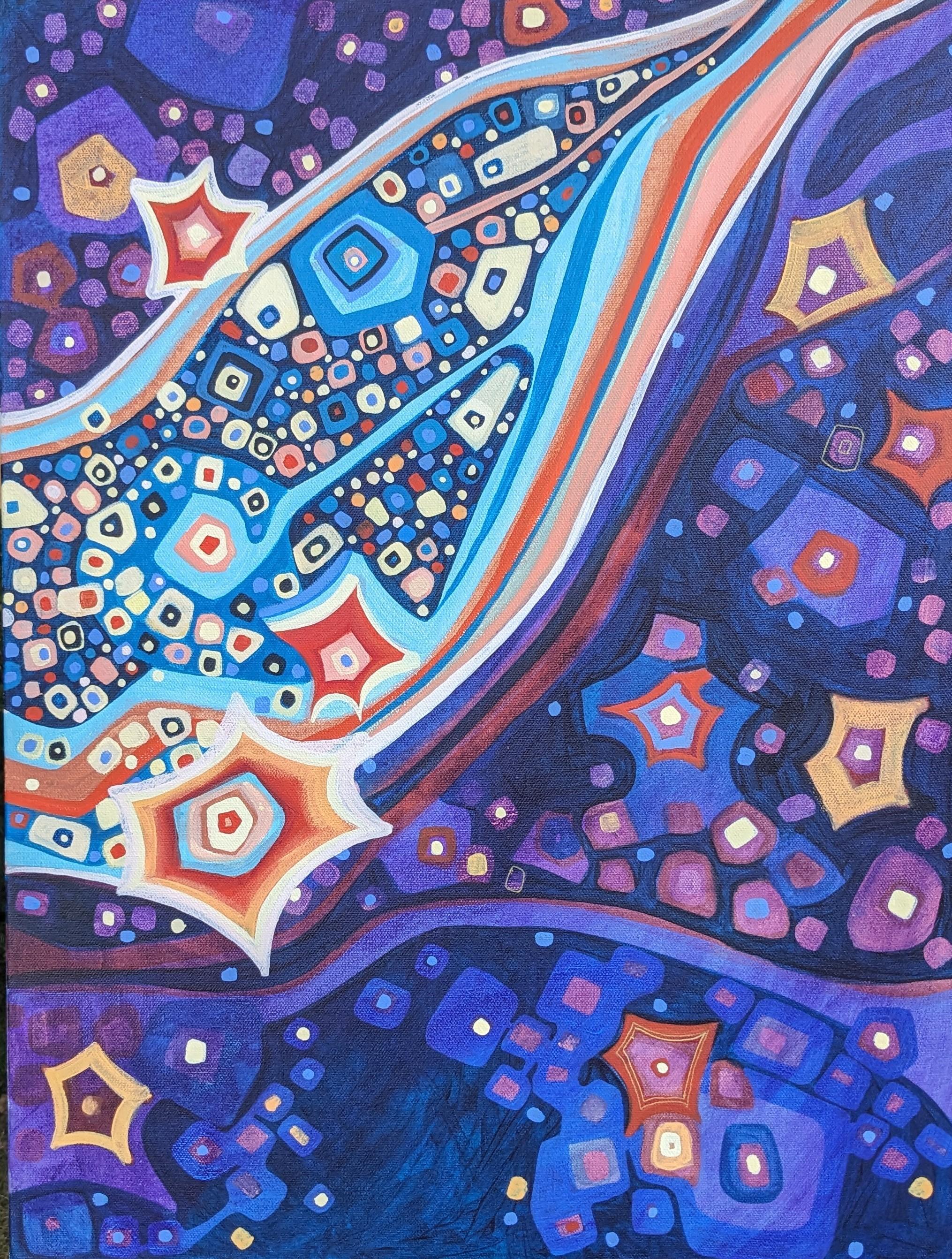 Milky Way, Abstraktes Gemälde