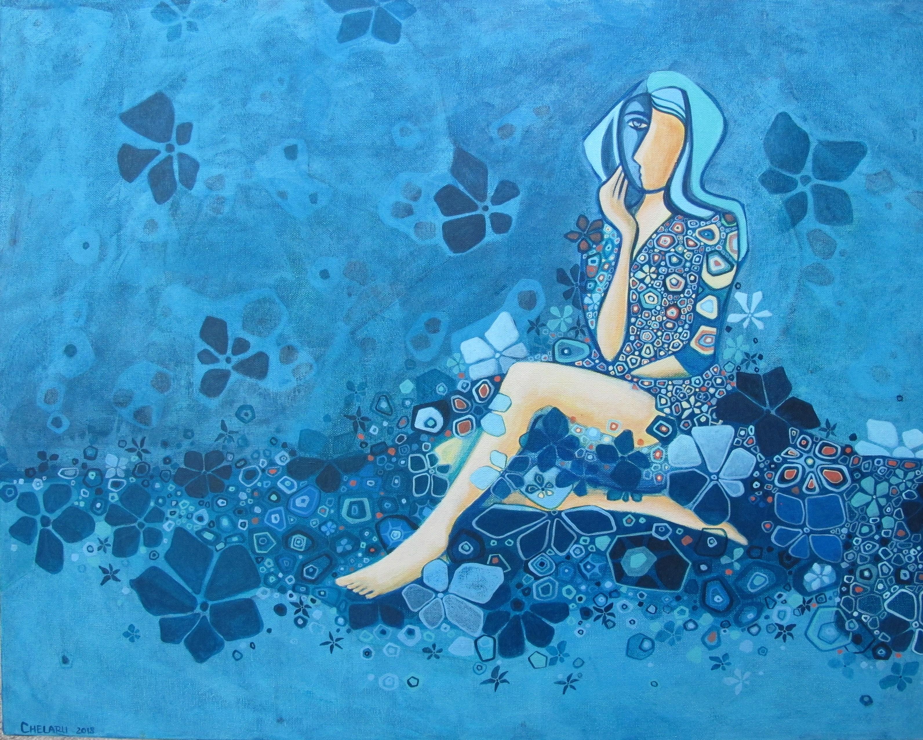 Diana Elena Chelaru Figurative Painting - Sound of Silence, Original Painting