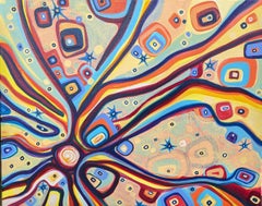 Étincelles, peinture abstraite