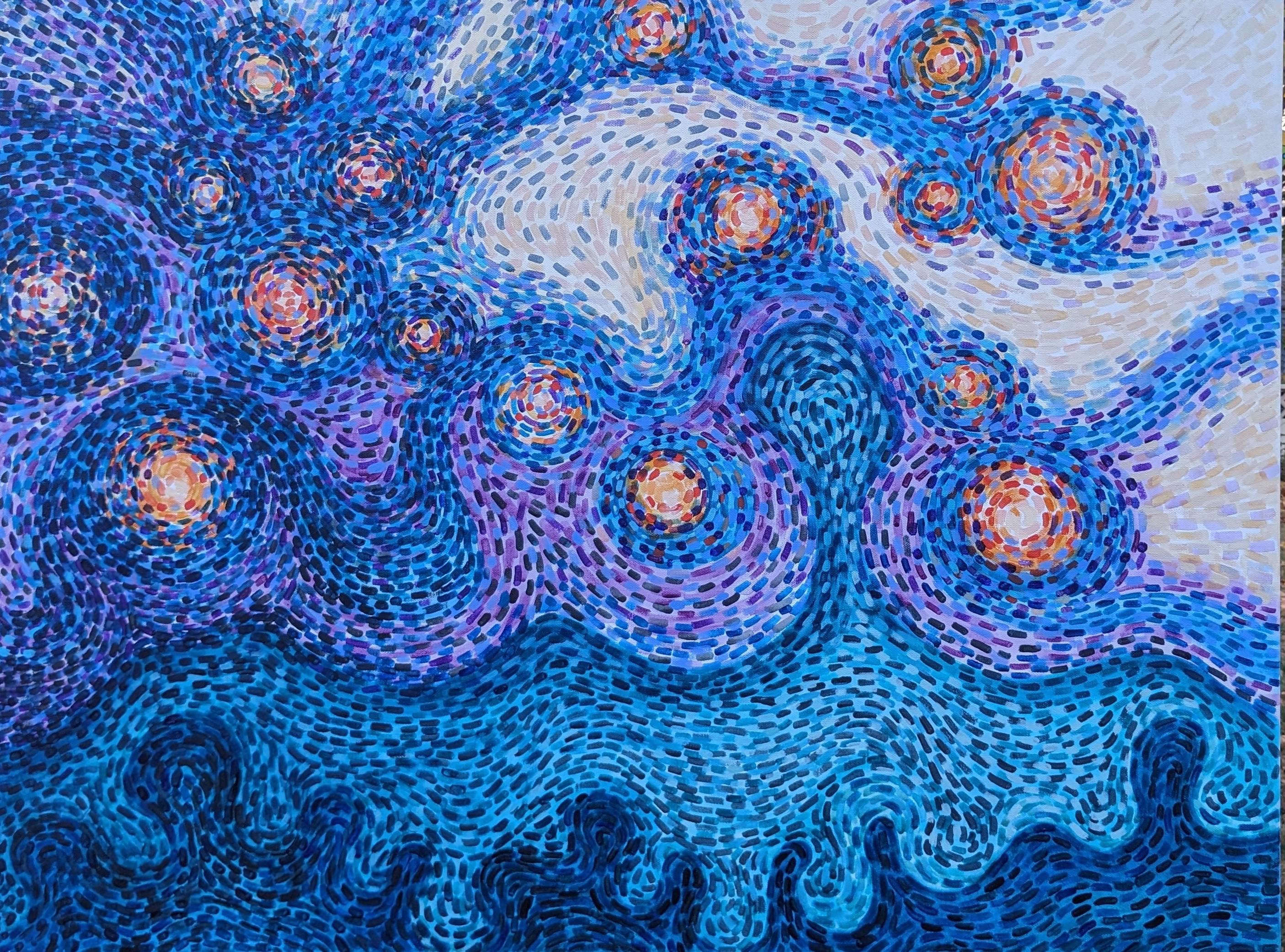 Abstract Painting di Diana Elena Chelaru - Scintille di luce, Pittura astratta