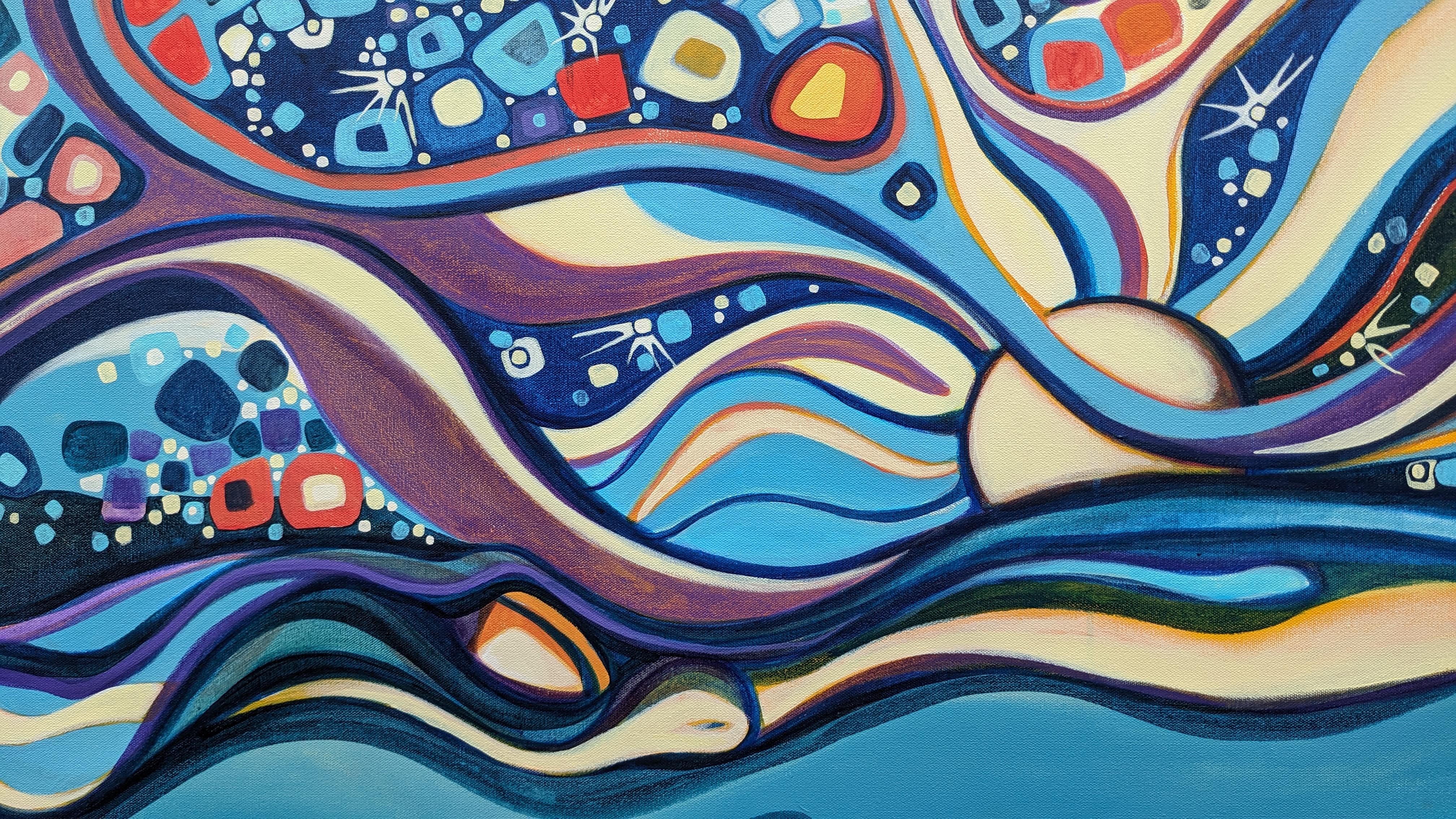 Amanecer sobre la ciudad, Pintura original en venta 1