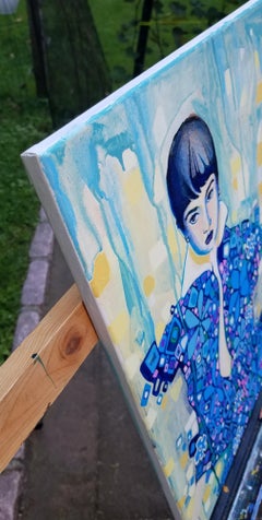 Donna che contempla, dipinto originale