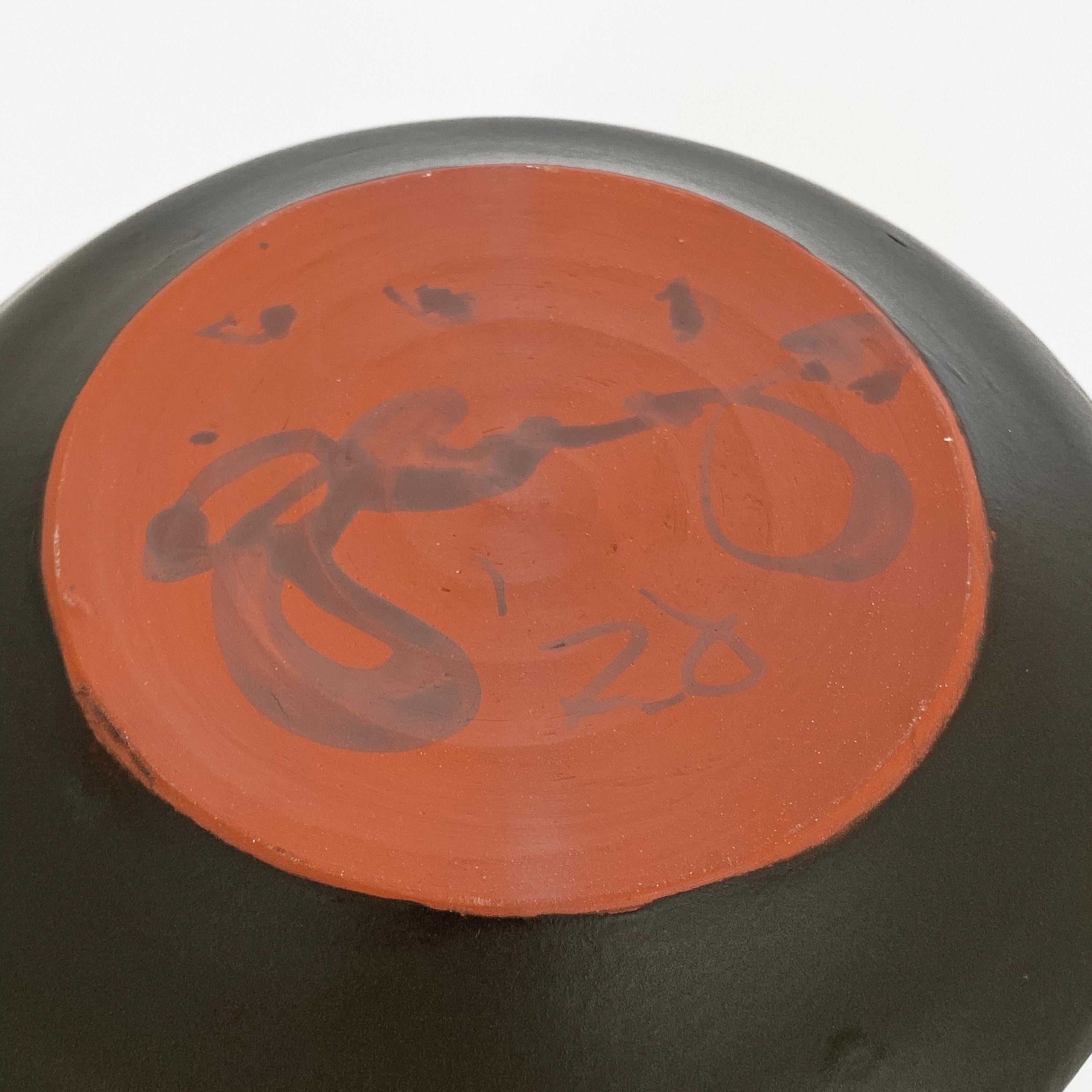 Diana Gillispie Large Pieced Black Glazed Ceramic Bowl 2