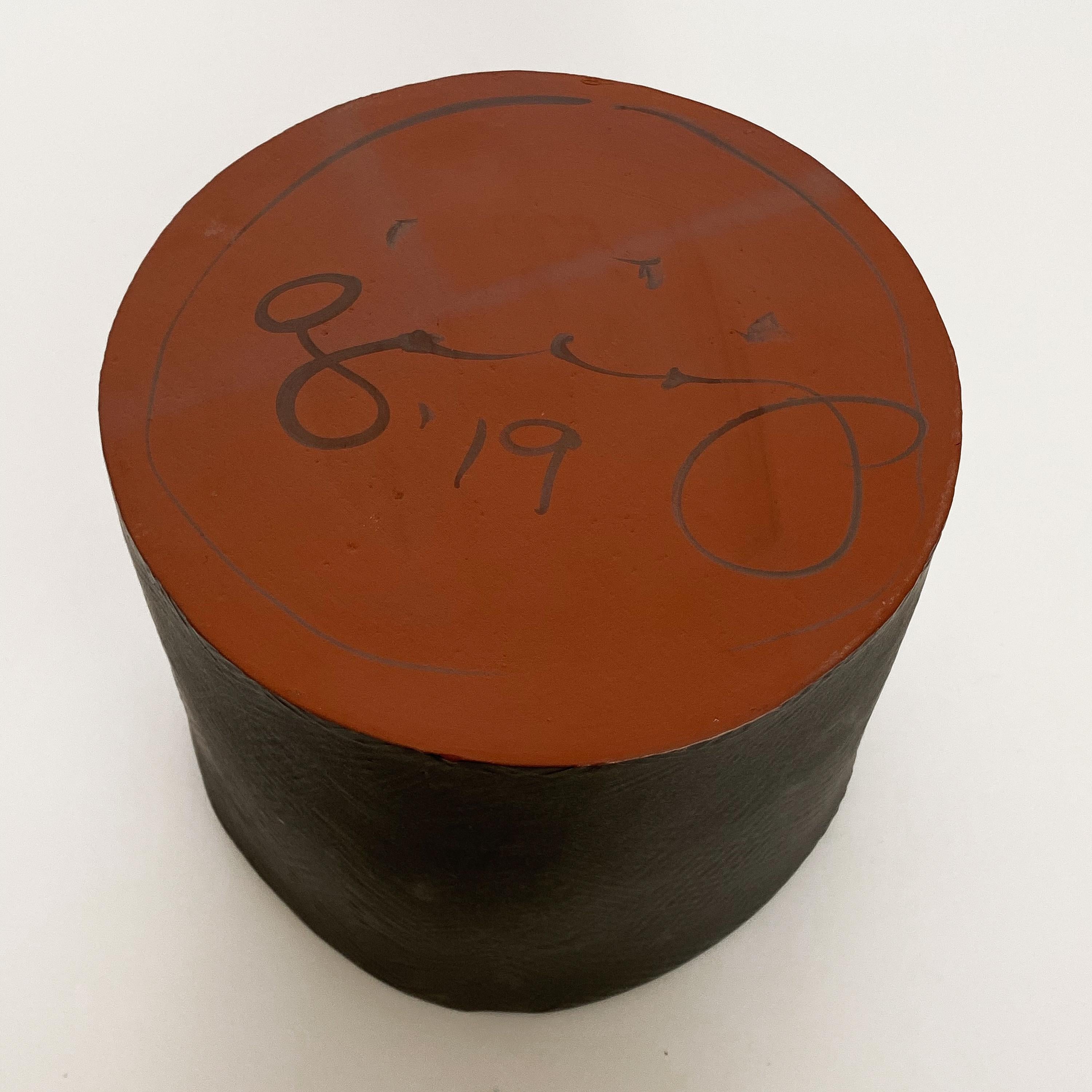 Diana Gillispie Textured Black Glazed Ceramic Bowl In Excellent Condition In Chicago, IL