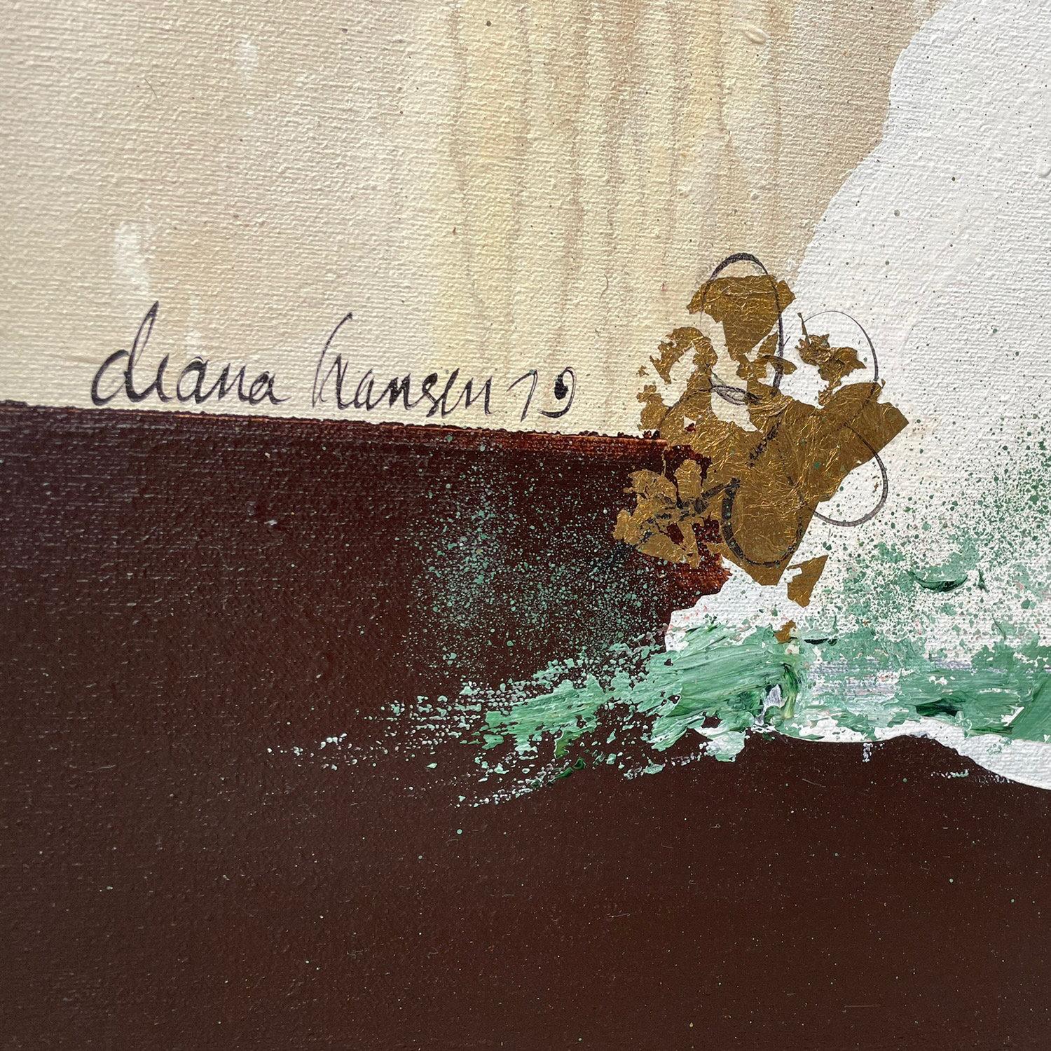 Diana Hansen Young 1979 Hawaiian Woman Portrait Painting Koa Frame 2