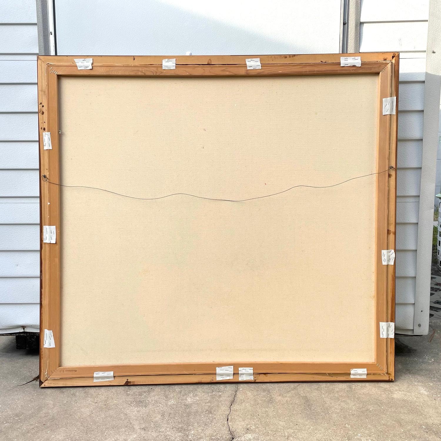 Diana Hansen Young 1979 Hawaiian Woman Portrait Painting Koa Frame 3