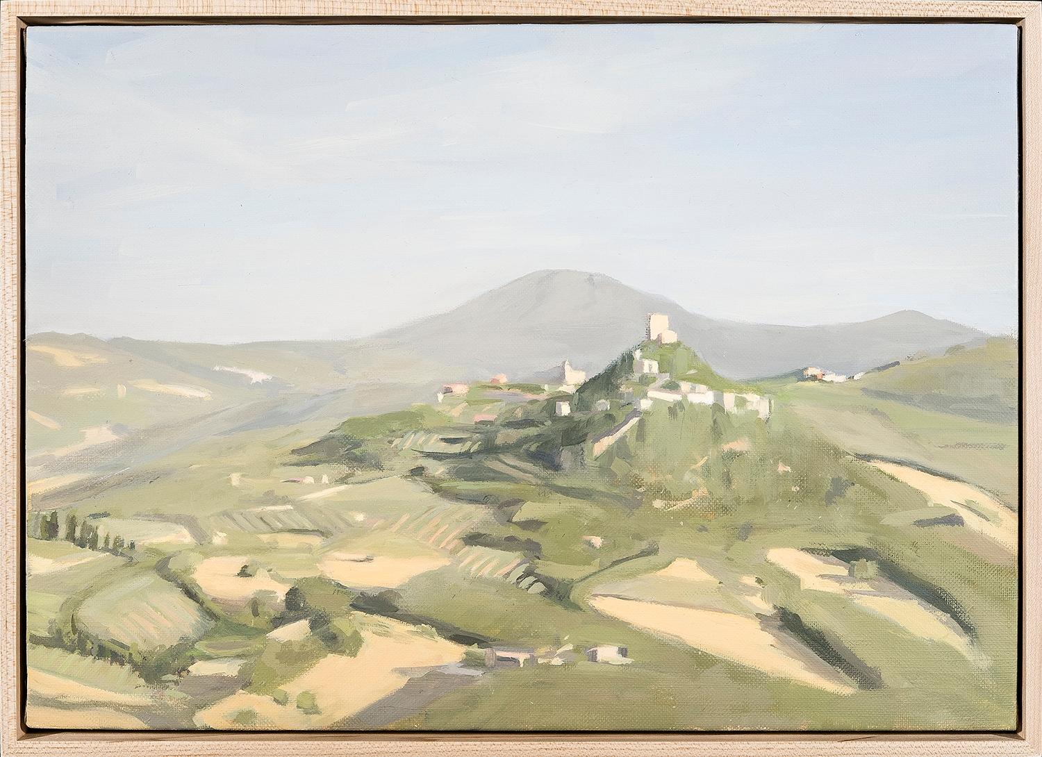 Rocca d'Orcia, 6pm  - Painting by Diana Horowitz