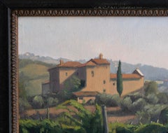 Diana Horowitz (americana, nata nel 1958), Olio su tela "Veduta di colline toscane", 1985