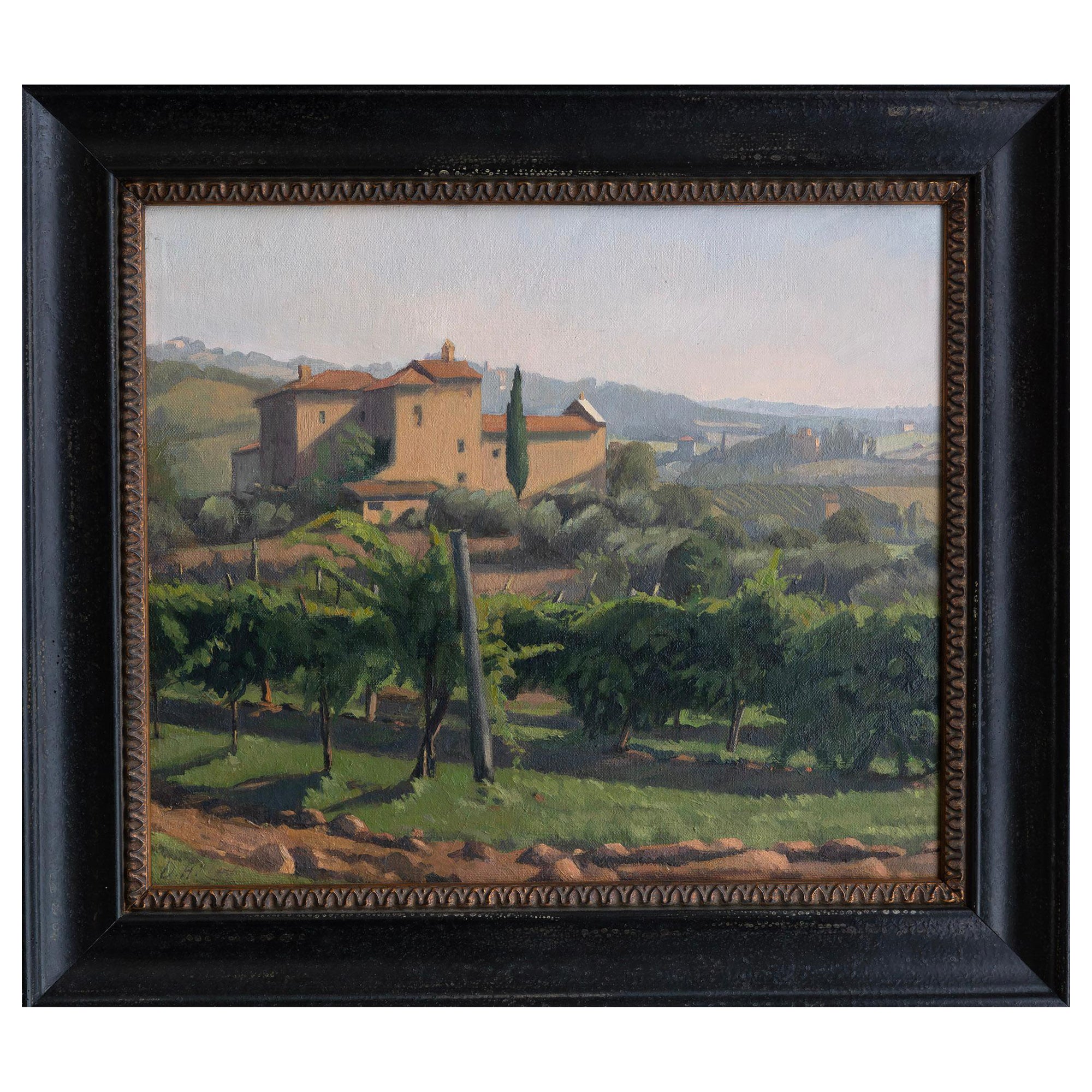 Diana Horowitz (Amerikanerin, geb. 1958), Öl auf Leinwand "Ansicht der toskanischen Hügel", 1985