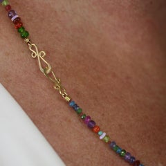 Diana Kim England Many Colored Faceted Gemstone Bead Strand