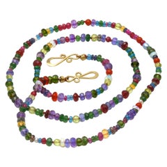 Diana Kim England Many Colored Faceted Gemstone Bead Strand