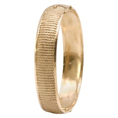 Diana Kim England Nantucket Basket Weave Bangle in 14k , 18k Rose and Platinum