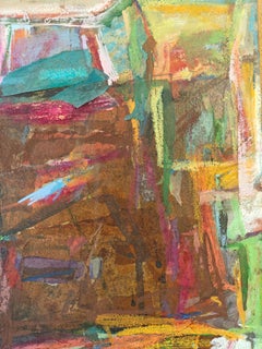 "Untitled" Diana Kurz, Dark Red, Gestural Abstract Composition, Vibrant Color