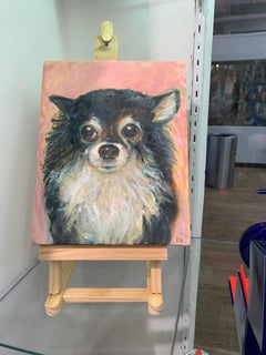 Dix/Dixie unique signed Award winning pet dog painting by renowned female artist