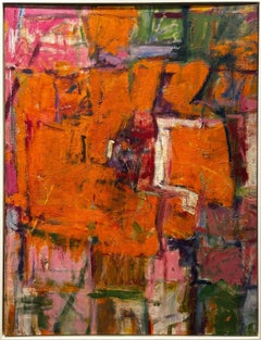 "OP #7" Diana Kurz, 1960-1961 Pittura espressionista astratta dai colori vibranti