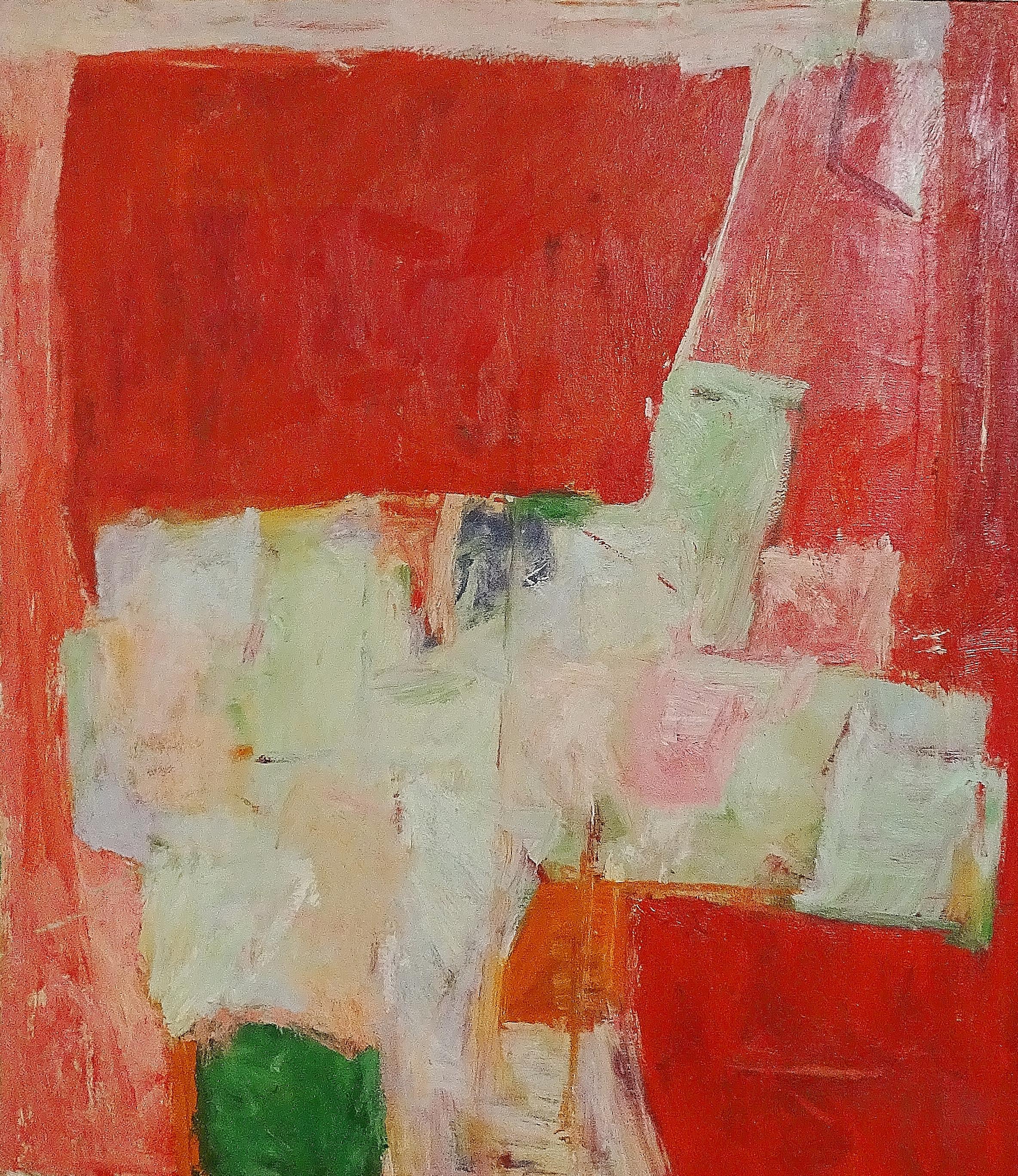 Diana Kurz Abstract Painting - Red and White