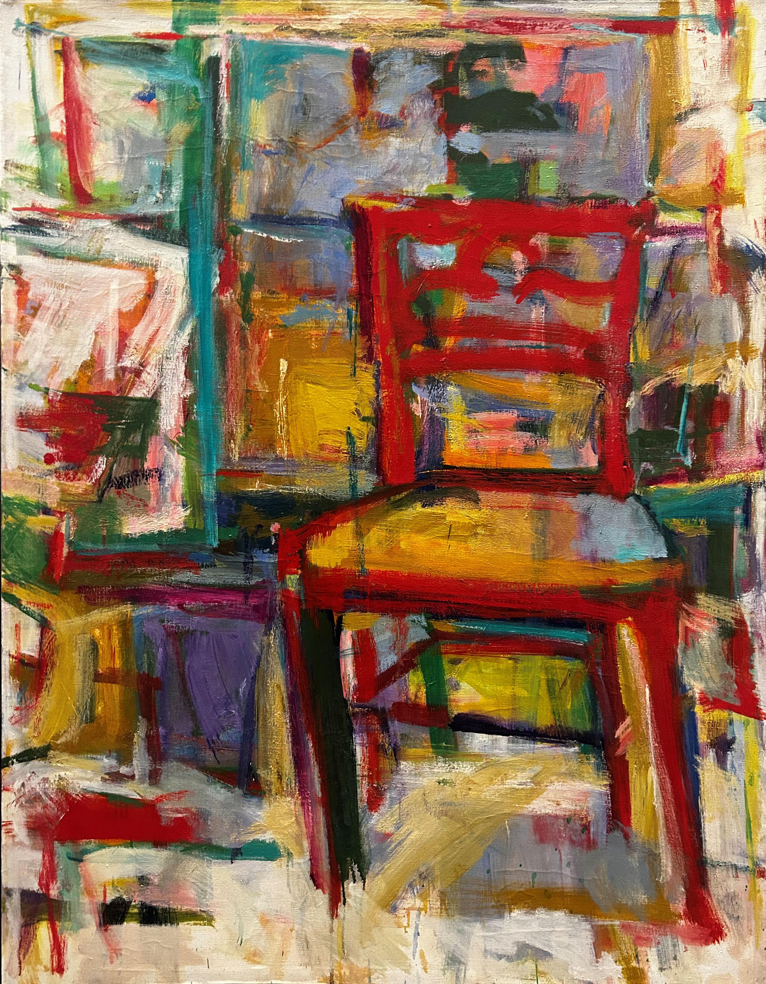 Diana Kurz
Sedia rossa, 1962
Firmato, intitolato e datato sul verso
Olio su tela
53 x 41 1/2 pollici


Diana Kurz (nata nel 1936) è una pittrice femminista di origine austriaca. Nel 1938, la famiglia di Diana Kurz fuggì dall'Austria, prima in