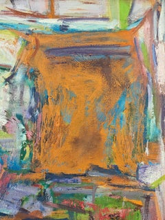 "Untitled" Diana Kurz, Yellow and Purple, Gestural, New York School, AbEx