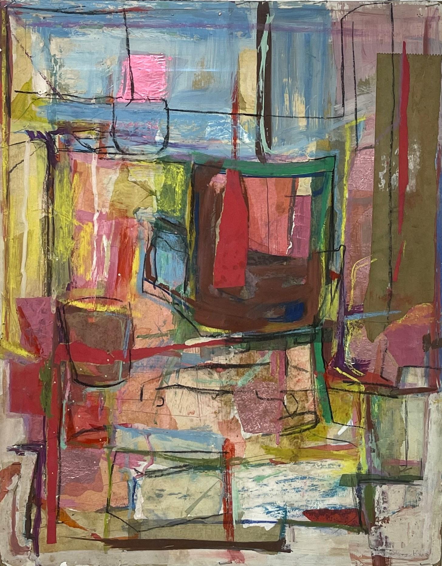 Diana Kurz Abstract Painting - Untitled, Interior