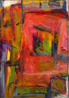 "Finestra" Diana Kurz, 1961 Pittura espressionista astratta della Scuola Hans Hofmann