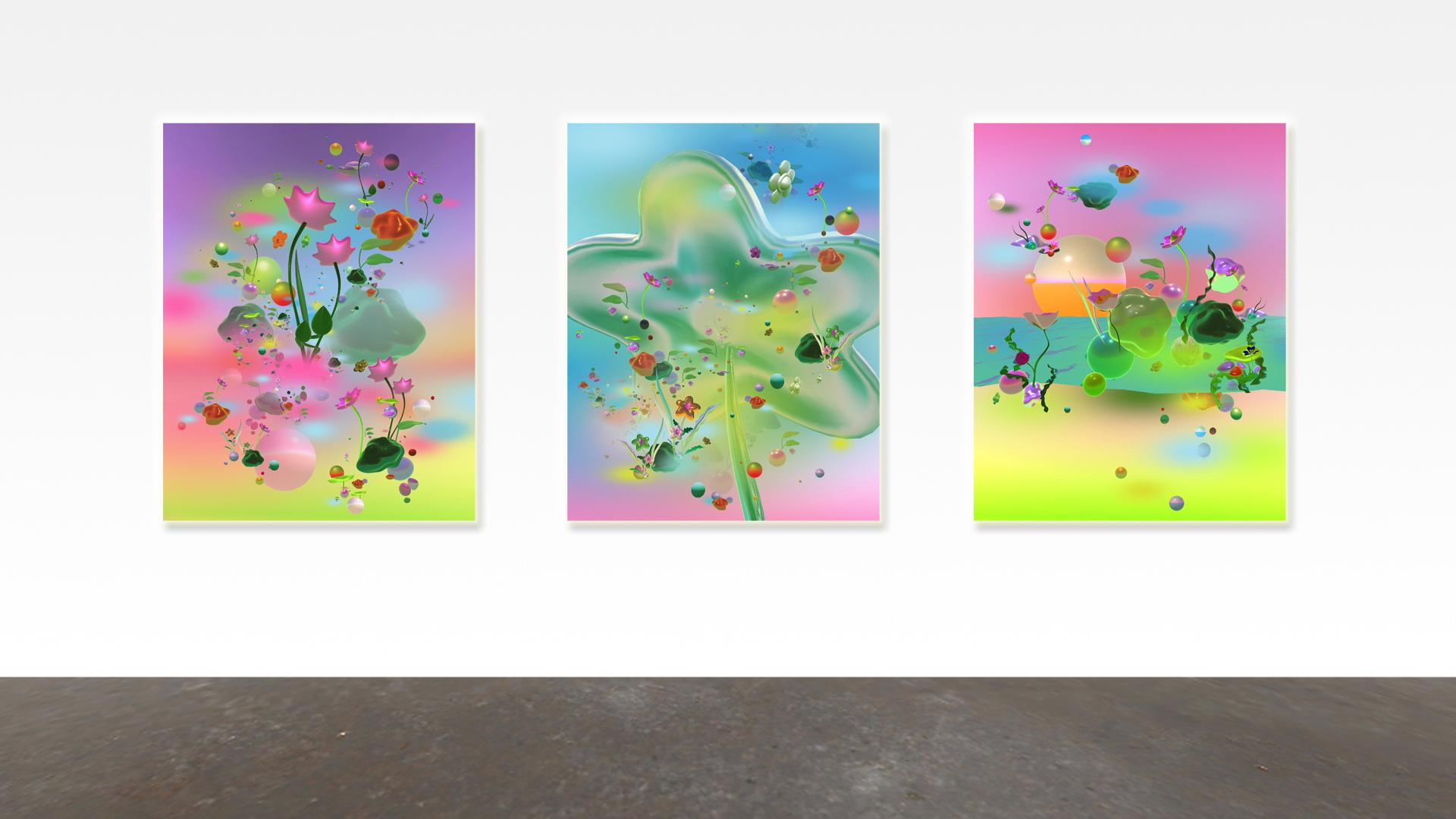 Bloom Formation I, new landscapes digital fine art, limited edition print For Sale 3