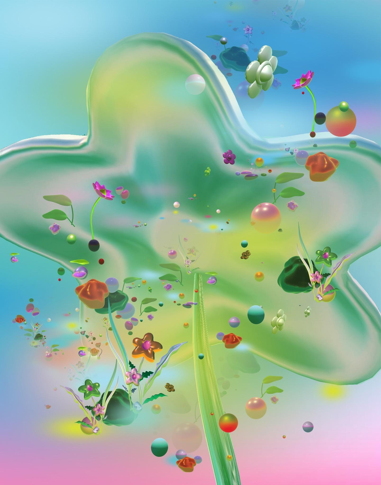 Bloom Formation II, new landscapes digital fine art, limited edition print For Sale 1