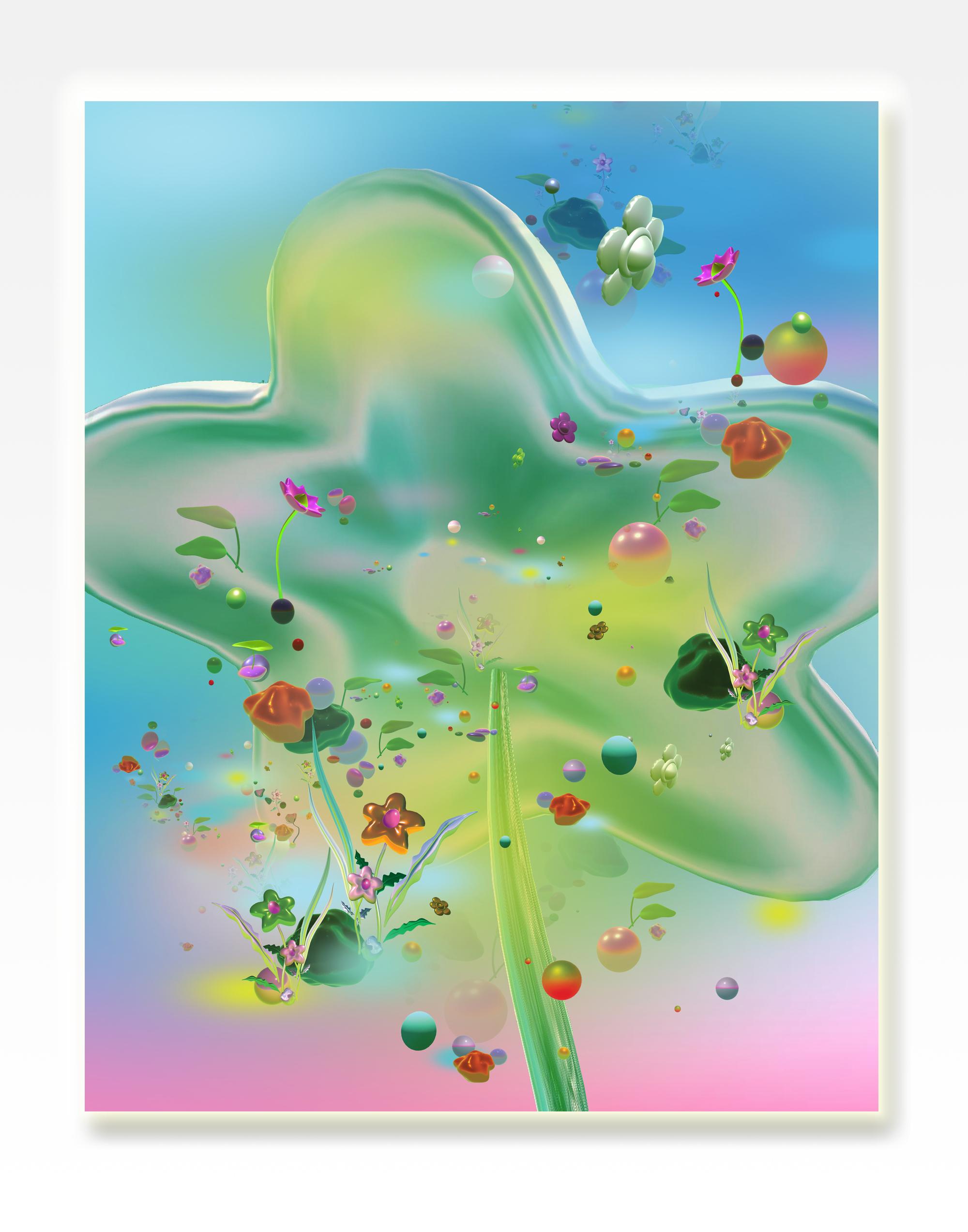 Bloom Formation II, new landscapes digital fine art, limited edition print - Print by Diana Lynn VanderMeulen