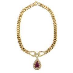 Diana M. 10.00 CT. Ruby Necklace