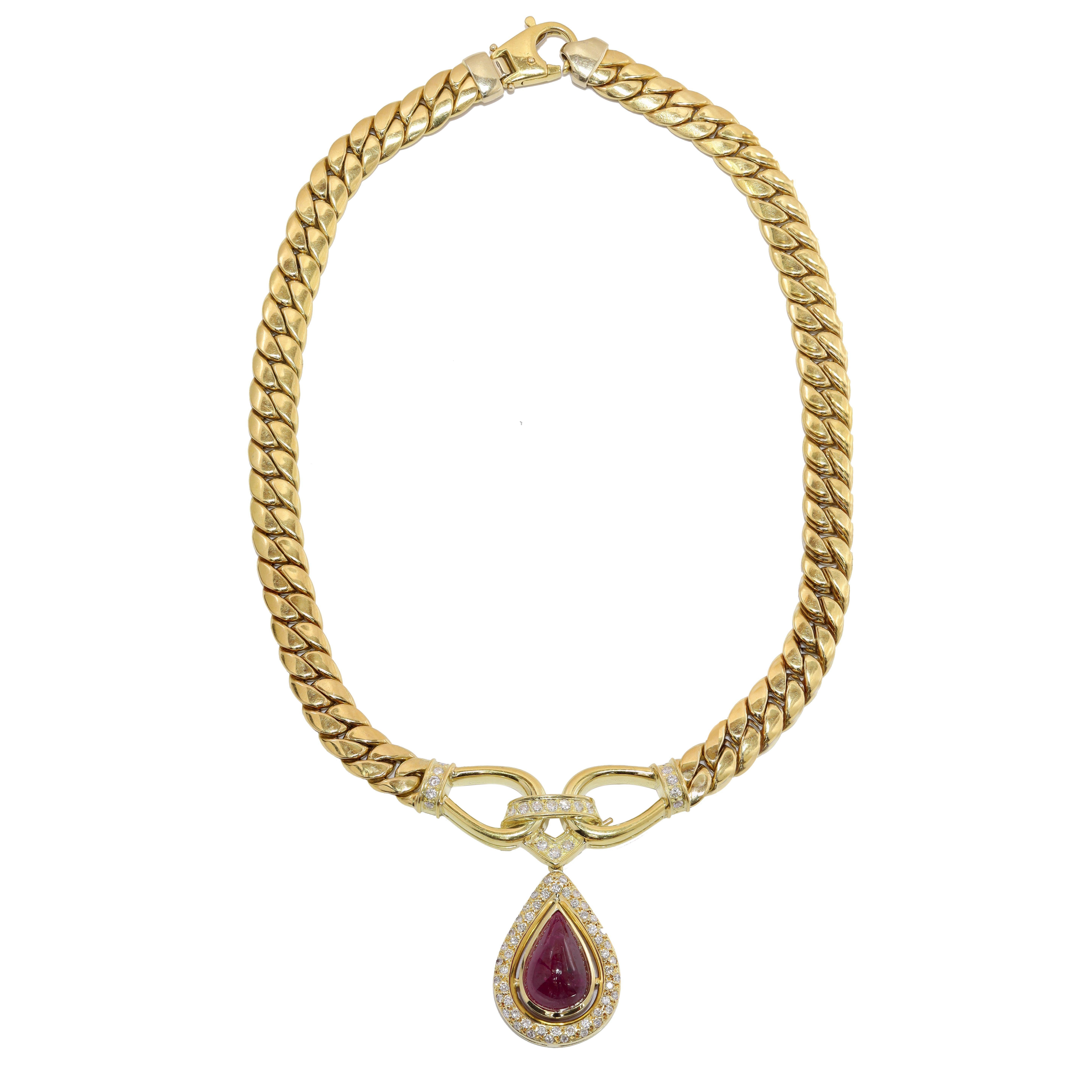 Art Déco Diana M. 10, 00 CT. Rubino  Collana in vendita