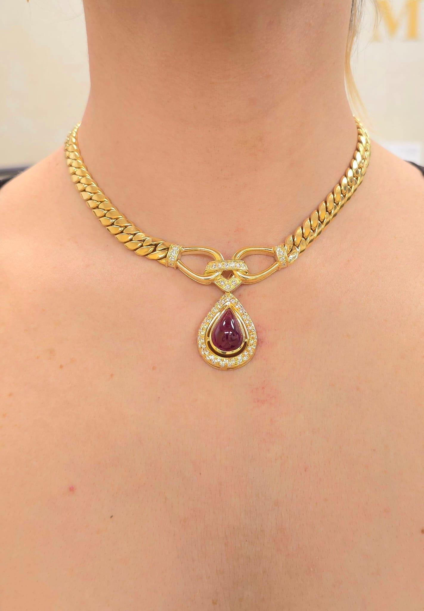 Diana M. 10, 00 CT. Rubino  Collana In condizioni Nuovo in vendita a New York, NY