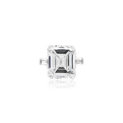 Diana M.  10.03ct Diamond Emerlad Cut J Color SI2 Clarity GIA 100% Eye Clean